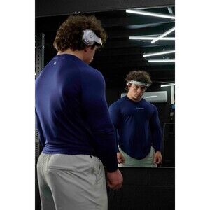 YoungLA New Gen Compression Long Sleeve Athletic Shirt Beacon Blue Gym Training